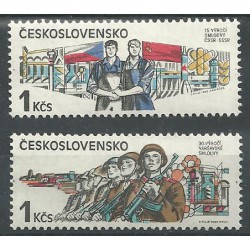 2697-2698./2/, 15. výročí smlouvy ČSSR - SSSR, 30. výročí Varšavské smlouvy,**,
