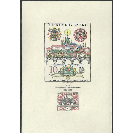 1694.A,II.typ, 50.výročí vydání první československé známky,**,